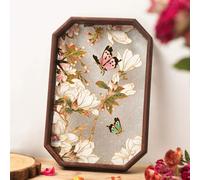 Kit de peinture émaillée cloisonnée motif papillons et fleurs plateau en verre émaillé décoration d'intérieur patrimoine culturel immatériel chinois