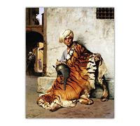 Kit de peinture en pelle, marchand du Caire, 1869 par Jean Leon Gerome DIY 5D Full Drill Dots Peintures Art Décoration murale 40,6 x 50,8 cm