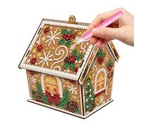Kit de peinture en perles DIY strass - Ornement de table en bois 3D | Kit de décoration de bureau en mosaïque en cristal pour adultes et enfants