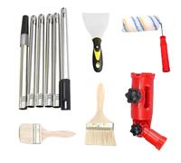 Kit de peinture, ensemble de rouleaux de peinture, pinceau à poteau d'extension comprenant une conception légère, un accessoire de rénovation pour plafonds, portes, armoires, clôtures,
