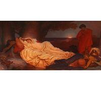 Kit de peinture Frederic Leighton - Cymon et Iphigénie - Bricolage - 5D - Pois - Décoration murale - 30,5 x 40,6 cm