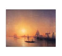 Kit de peinture Ivan Aivazovsky《Venise》 DIY 5D Full Drill Dots Peintures Art Décoration murale 40,6 x 50,8 cm