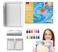 Kit de Peinture marbrée pour , kit d'art de Peinture marbrée | Kit de marbrure à l’Eau pour Papier | STEM Toys - Ensemble de à l'eau, activités d'art et d'artisanat pour , Filles et garçons d