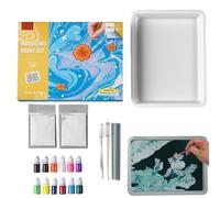 Kit de Peinture marbrée pour, kit d'art de Peinture marbrée | Kit de marbrure à l'eau pour Papier Textile,Meilleures idées de Jouets pour Les activités pour Les
