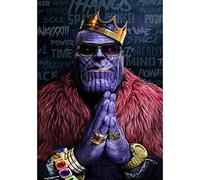 Kit de peinture mosaïque pour adultes 5D DIY Ensemble de peinture diamant Avengers Infinity War Thanos 30,5 x 45,5 cm