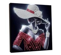 Kit de peinture nacrée à faire soi-même pour femmes élégantes, 30x30 cm, avec cadre, pour les amateurs d'art et pour la décor