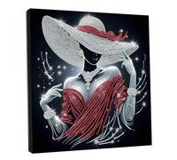 Kit de peinture nacrée à faire soi-même pour femmes élégantes, 30x30 cm, avec cadre, pour les amateurs d'art et pour la décor