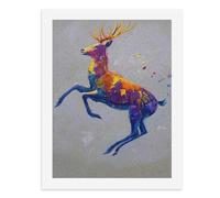 Kit de peinture numérique avec motif de cerf en mouvement pour adultes - Créez votre propre scène magique - Fournitures d'art sans cadre - 40 x 50 cm