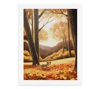 Kit de peinture numérique pour adultes - Motif léopard mignon dans une forêt d'automne - Créez votre propre scène magique - Fournitures d'art sans cadre - 40 x 50 cm