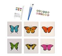 Kit de peinture par numéro pour adultes | Peinture par numéros amusante pour enfant | Thème papillon amusant, coloration facile, accessoires complets pour nounou enfants
