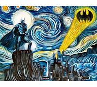 Kit de peinture par numéros Amiiba Justice vs Evil Spiderman et Ghost 40,6 x 50,8 cm Peinture acrylique par numéro Art mural (Nuit étoilée, sans cadre)