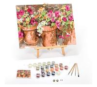 Kit de peinture par numéros Ledgebay DIY pour adultes sur toile encadrée : débutant