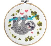 Kit de peinture par numéros - Paresseux - Diamètre 17 cm - Multicolore - DIY - Art créatif