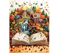 Kit de peinture par numéros - Paysage de bibliothèque - 70x90cm v-251