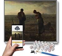 Kit de peinture par numéros pour adulte L'Angélus par Jean-François Millet DIY Peinture à l'huile par numéros