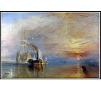 Kit de peinture par numéros pour adulte The Fighting Temeraire tiré jusqu'à sa dernière couchette à briser par Joseph Mallord William Turner Kit de peinture par numéros pour enfants et adultes