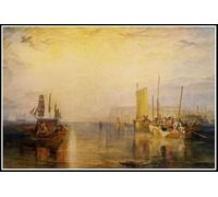 Kit de peinture par numéros pour adultes au lever du soleil et merlan à Margate Peinture par Joseph Mallord William Turner Kit de peinture par numéros pour enfants et adultes