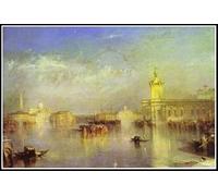 Kit de peinture par numéros pour adultes et enfants Le Dogana San Giorgio Citella des marches de l'Europe par Joseph Mallord William Turner Kits de peinture à l'huile par numéros