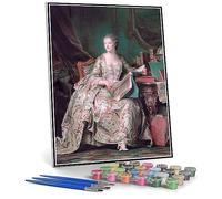 Kit de peinture par numéros pour adultes et enfants Madame De Pompadour par Maurice Quentin De La Tour Kit de peinture par numéros pour enfants et adultes