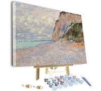 Kit de peinture par numéros pour adultes et enfants - Peinture par Claude Monet - Peinture par numéros encadrée et chevalet pour débutants
