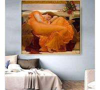 Kit de peinture par numéros pour adultes Frederic Leighton 《Flaming June》 Kit de peinture à l'huile par numéros pour décoration d'intérieur cadeaux