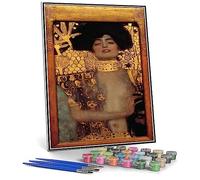 Kit de peinture par numéros pour adultes Judith et Holopherne par Gustav Klimt Arts Craft pour décoration murale de la maison