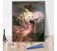 Kit de peinture par numéros pour adultes Marthe De Florian par Giovanni Boldini Kit de peinture par numéros pour enfants et adultes