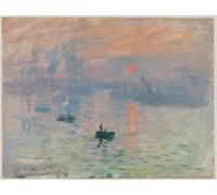 Kit de peinture par numéros pour adultes - Motif lever de soleil par Claude Monet - Kit de peinture à l'huile par numéros pour décoration d'intérieur