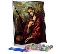 Kit de peinture par numéros pour adultes - Peinture pénitente de Madeleine par El Greco - Kit de peinture par numéros pour enfants et adultes