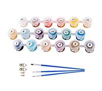 Kit de peinture par numéros sur toile pour adultes et enfants avec pinceaux pour décoration murale de la maison