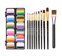 Kit de peinture pour le visage lavable - Palette d'art professionnelle 12 couleur, ensemble de peinture Rainbow Body | Couleurs de visage créatifs durables, peinture de corps artistique pour ,