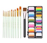 Kit de peinture pour le visage lavable - Palette d'art professionnelle 12 couleur, ensemble de peinture Rainbow Body | Couleurs de visage créatifs durables, peinture de corps artistique pour ,
