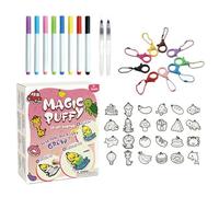 Kit De Peinture Pour - Set de Peinture Artistique 12 Couleurs avec Texture Mousse 3D Amusante,Kit de Dessin à Effet 3D - Pour Garçons Filles Nouvel An Maternelle Anniversaire Noël