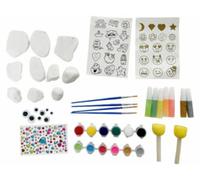 Kit de peinture sur pierre avec 10 pierres et accessoires Playtastic