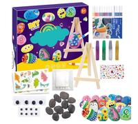 Kit de peinture sur pierre pour enfants | Kit de peinture sur pierre phosphorescente pour enfants garçons filles adolescents | Kit d'art de peinture sur pierre pour enfants famille garçons filles