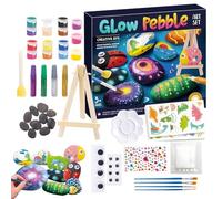 Kit de peinture sur roche pour | Kit de peinture sur pierre phosphorescente | Kit d'art pour , adolescents, filles, garçons | Activité de peinture créative pour fils, fille, jeune