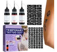 Kit de Peinture Temporaire Pochoirs Longue Durée 3 Couleurs 84 Pièces