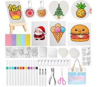 Kit de Peinture Texturée en Mousse,3D Magique Papier de Peinture Texture Mousse acve 12 Pièces Stylos de Peinture,Kit de Peinture