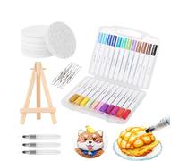 Kit De Peinture Texturée Magic Foam - Comprenant 28 Feuilles De Papier Texturé En Mousse, 12 Feutres De Couleur, 3 Feutres À Eau, 10 Chaînes De Perles Et 1 Mini Chevalet, Kit De Peinture Gonflante
