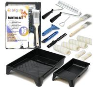 Kit de peinture ultra-polyvalent Allgala de 16 pi ces avec rouleaux de 9 et 4 pouces