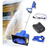 Kit de Pelle électrique sans Fil, souffleuse à Neige Portable avec Largeur de déneigement de 11", 2 Batteries et Chargeur, Distance de Lancement de 25 Pieds, pour allée extérieure, Patio, t 1 Battery