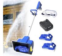 Kit de Pelle électrique sans Fil, souffleuse à Neige Portable avec Largeur de déneigement de 11", 2 Batteries et Chargeur, Distance de Lancement de 25 Pieds, pour allée extérieure, Patio, t 2 Battery