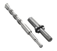 Kit de perçage et de fendage pour pierres dures, comprend des fendeurs de roche et des forets (18 mm)