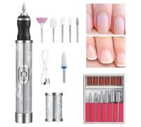 Kit de perçage pour ongles, perceuse électrique pour ongles, outil de pédicure multifonction, extracteur rechargeable par USB, avec pôles de gel bruyant pour ongles acryliques rapides
