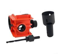 Kit de perçage sphérique pour trou de serrure - Outil d'installation facile | Acier au carbone, alignement de précision, pas de ruban adhésif ou de vis nécessaires, convient aux portes en bois et en