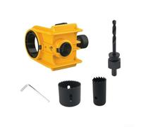 Kit de perçage sphérique pour trou de serrure - Outil d'installation facile | Acier au carbone, alignement de précision, pas de ruban adhésif ou de vis nécessaires, convient aux portes en bois et en