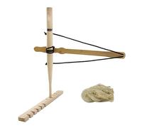 Kit de perceuse à arc allume-feu, bois primitif, pratique de survie, outil feu à Friction pour l'enseignement l'entraînement extérieur, jaune clair