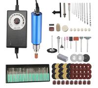 Kit de perceuse électrique manuelle de 0,8 à 3 mm, kit de polissage en résine avec 10 forets HSS, meule pour bricolage, sculpture sur bois, fabrication de bijoux