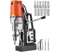 Kit de perceuse magnétique MD50 50mm 1680W perceuse de banc électrique 2900LBS Force magnétique avec mèches annulaires HSS Durabilité, Efficacité(MD50 13PCS)