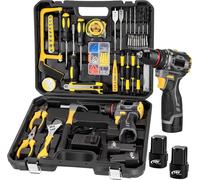 Kit de perceuses sans fil, moteur sans balai, jeu d'outils de 120 pièces, avec 2XBattery